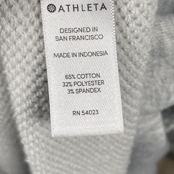 Athleta Wrap Open Cardigan Size M Light Grey Embroidered Carolina Breeze - Picture 5 of 6